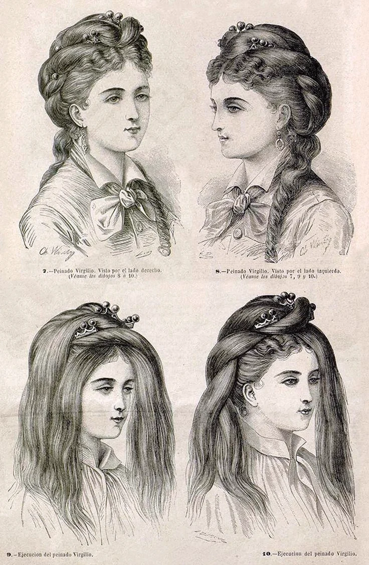 1800S long hair