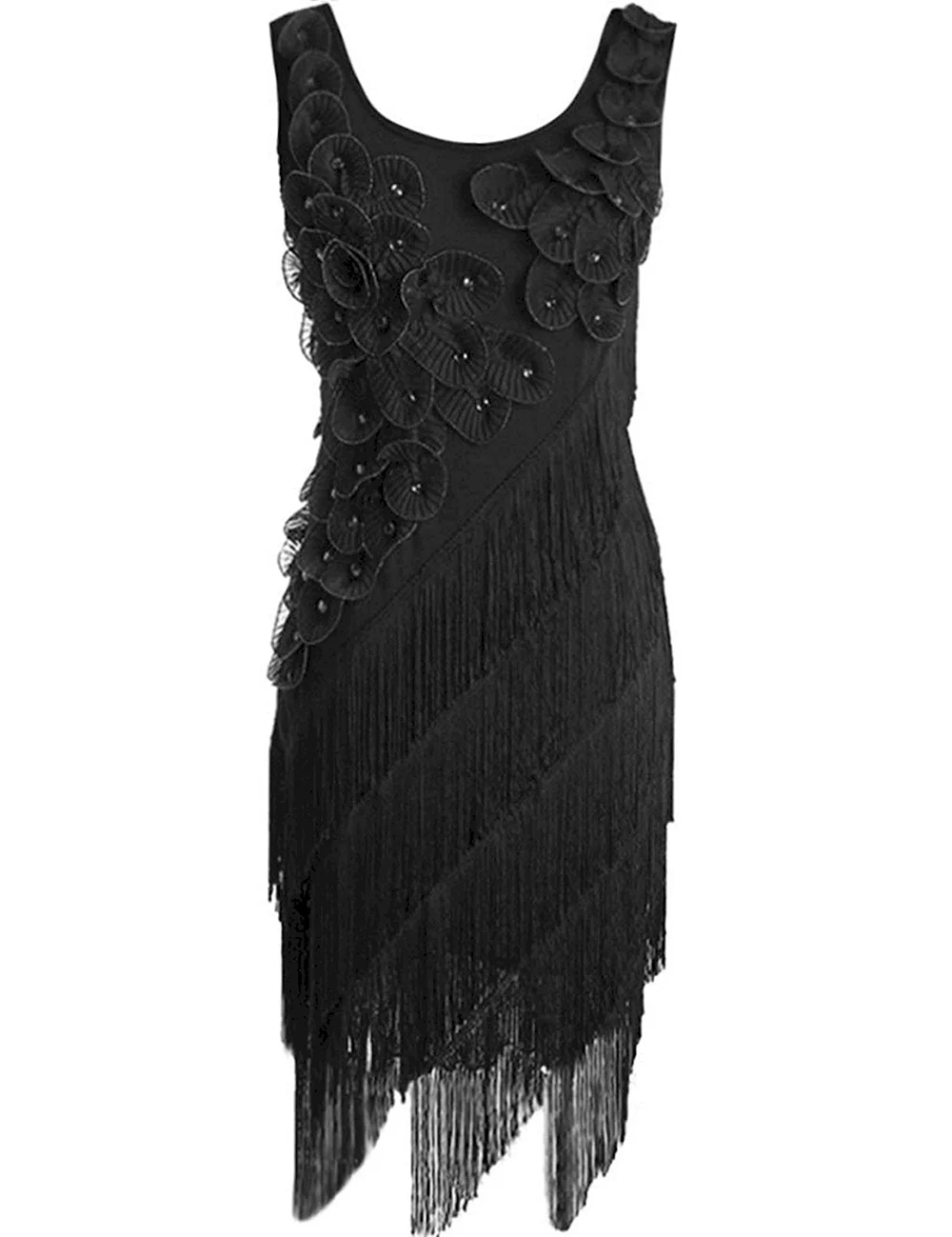 1920s Flapper Roaring Plus Size 20s great Gatsby Fringed Sequin Beaded Dress and Embellished Art deco Dress Accessories XXXL