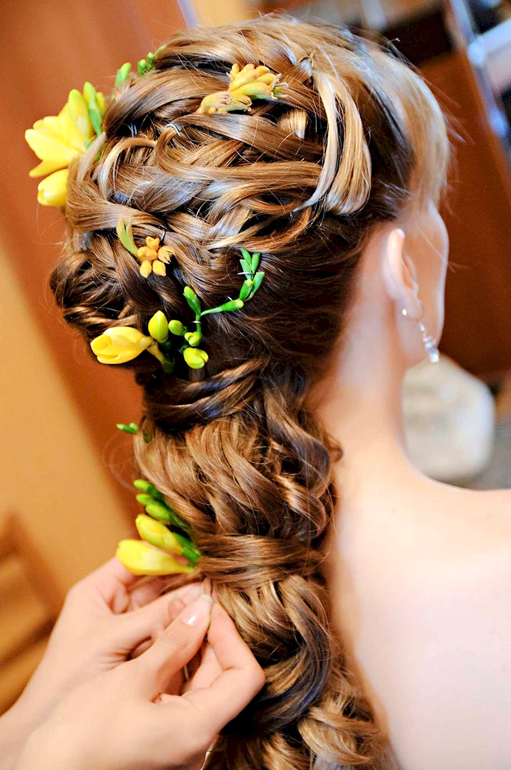 2. Simple Braid with Flowers