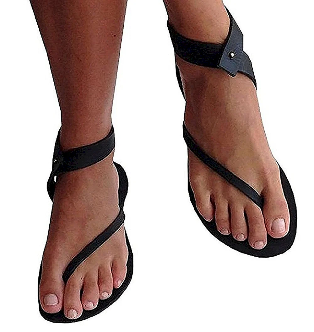 Ankle Black Sandals