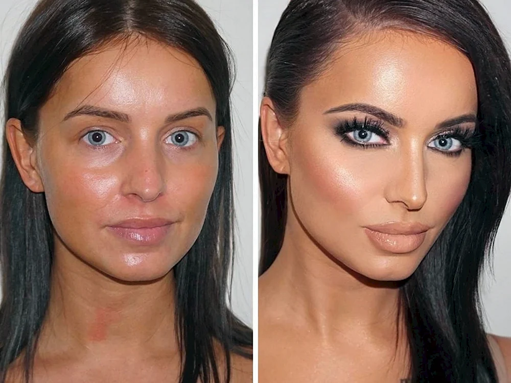 Antes e depois maquiagem