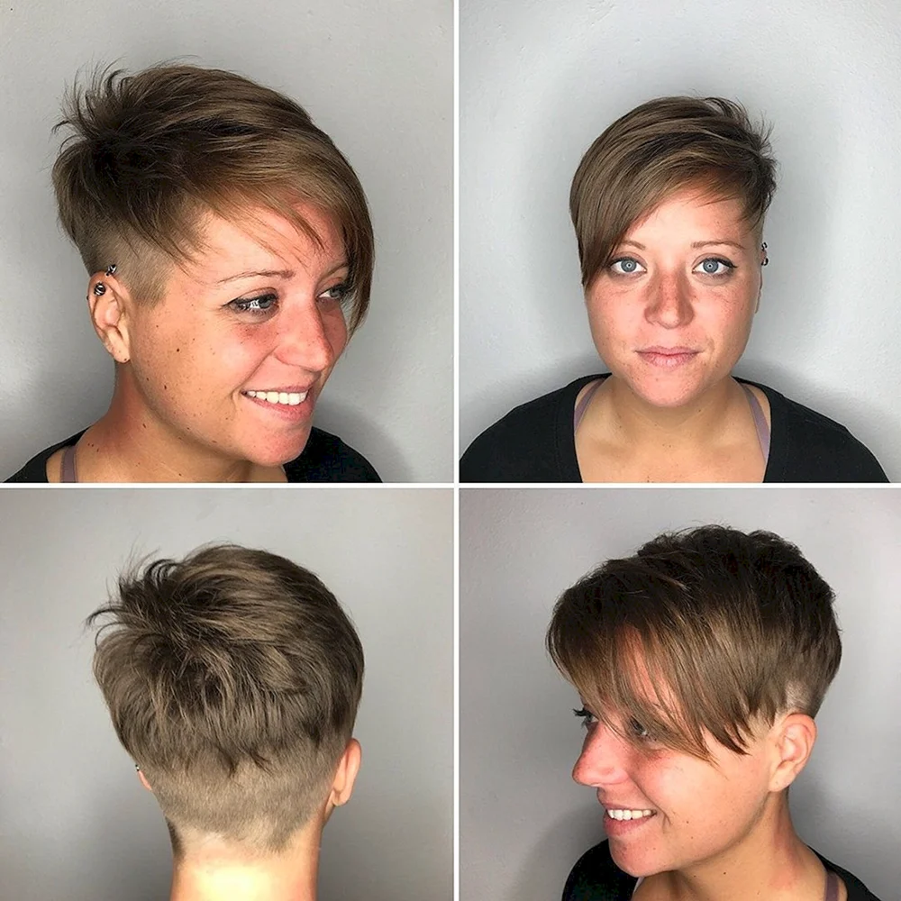 Asymmetry hair Pixie Haircuts with Bangs