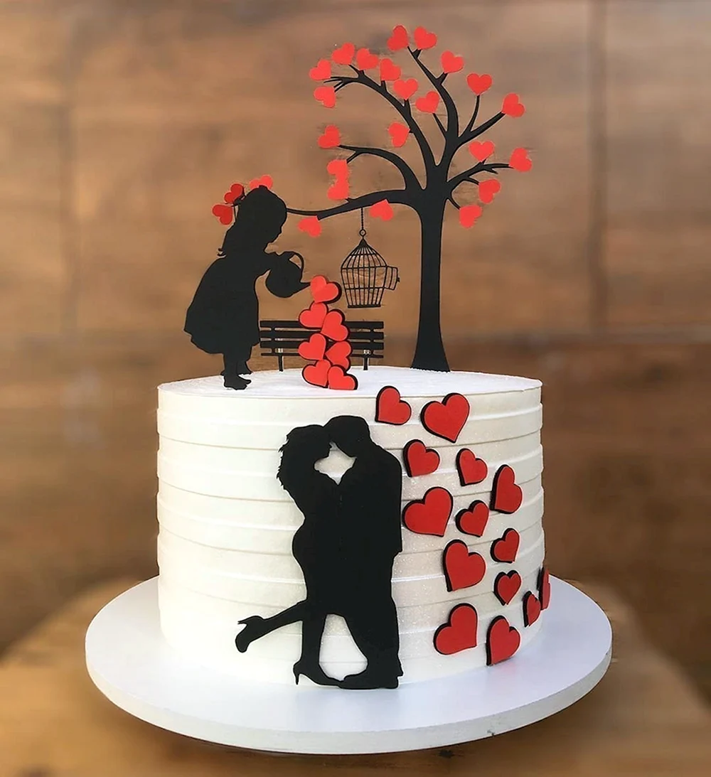 Bear took Anniversary Cake