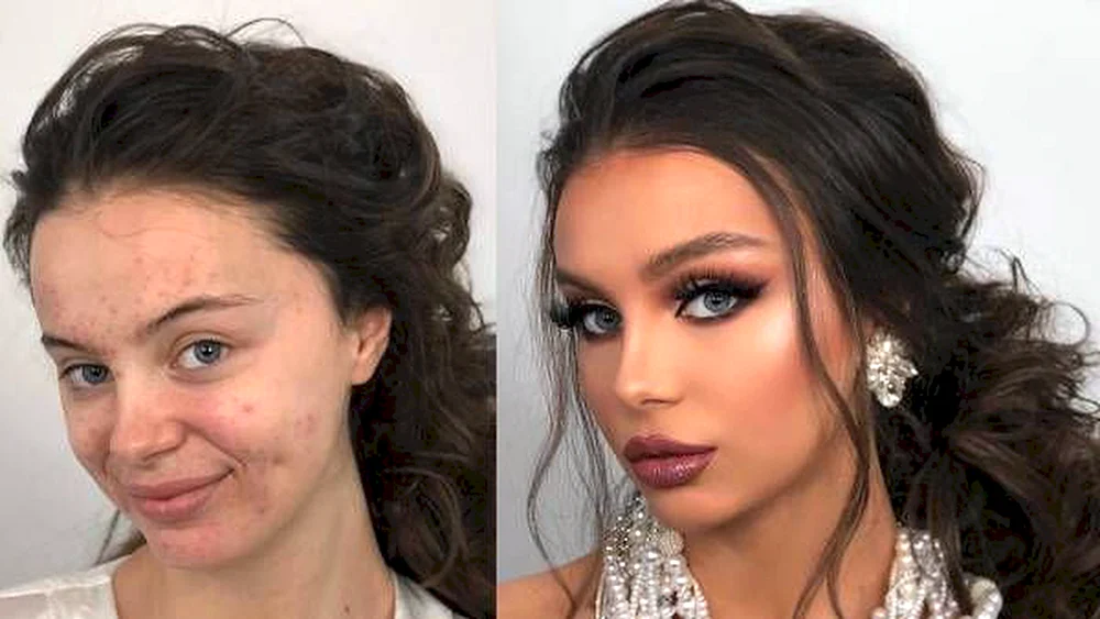 Before and after Makeup