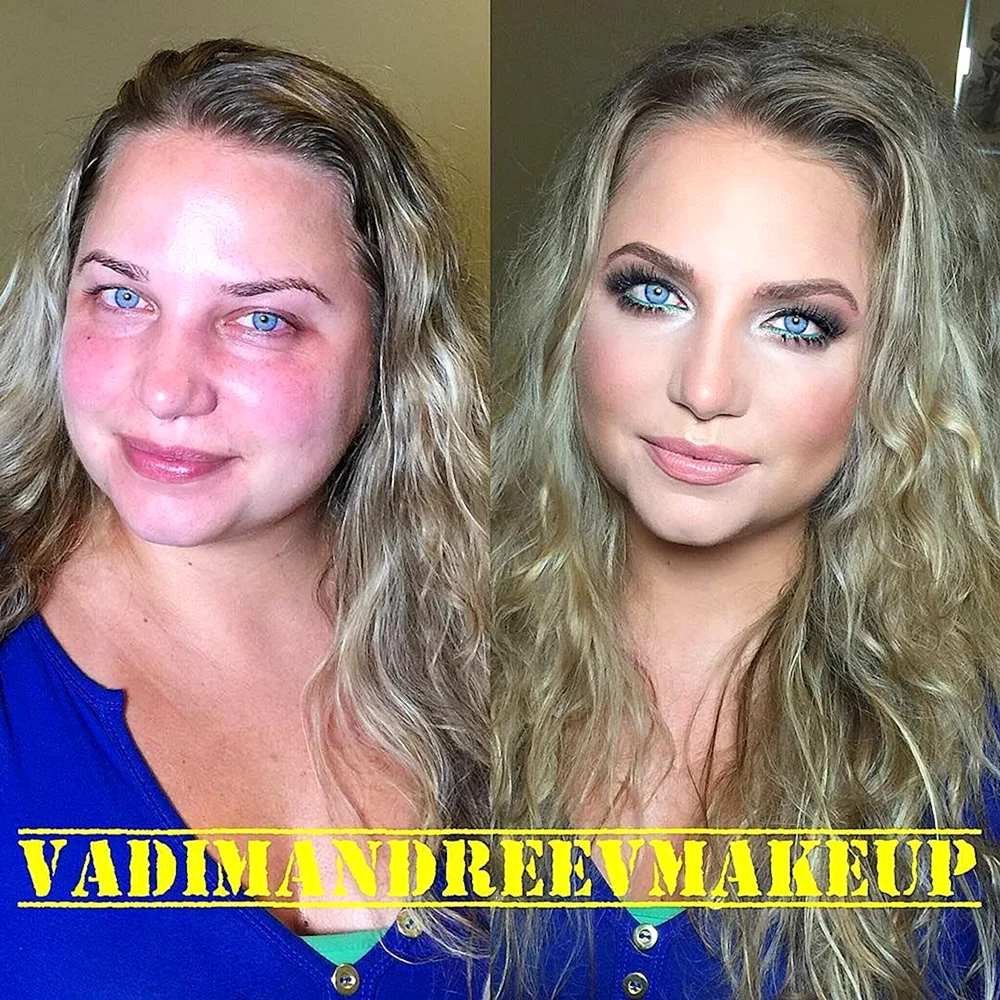 Before and after Makeup Comparison