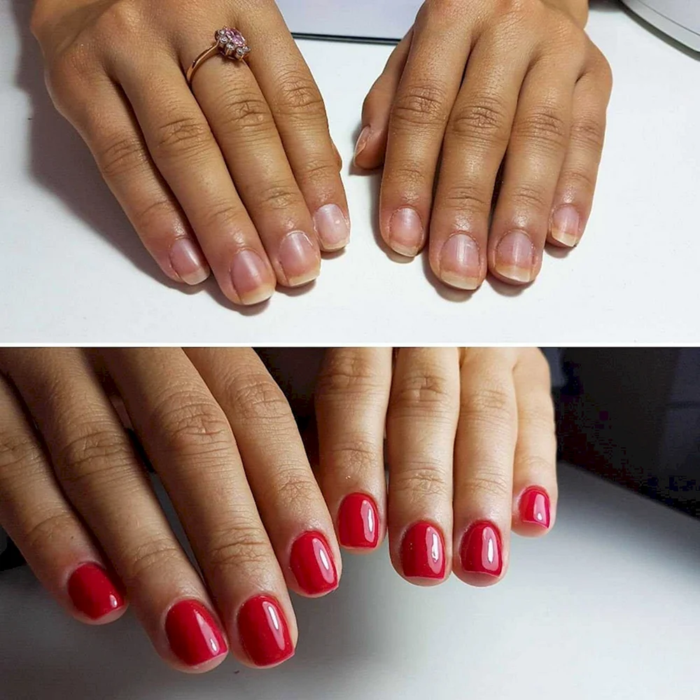 Before and after Manicure