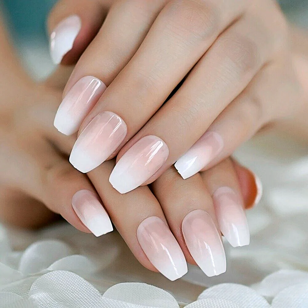 Beige Ombre Nails