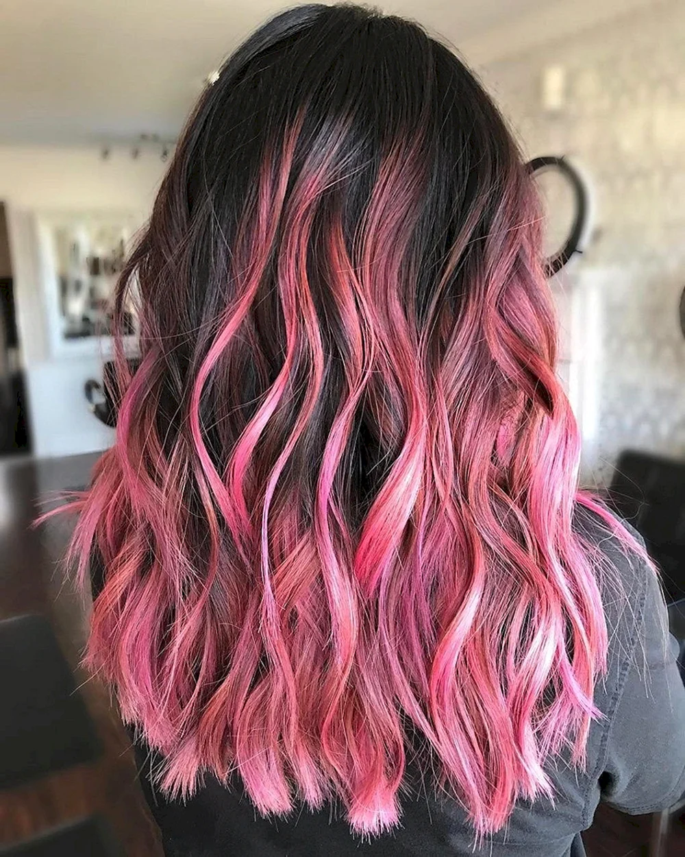 Black and Pink hair