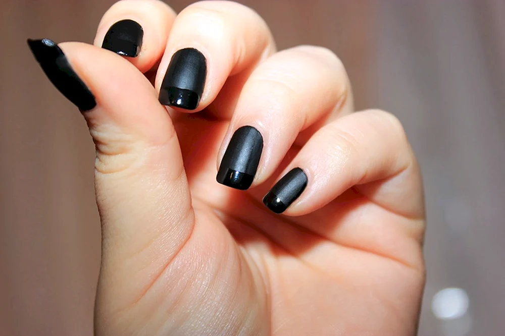 Black French Nails