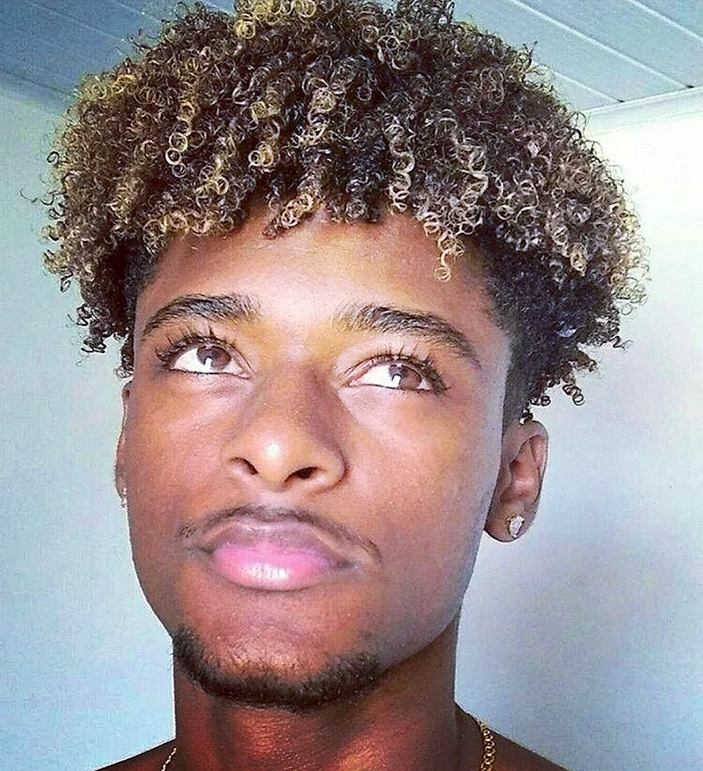 Black man curly hair