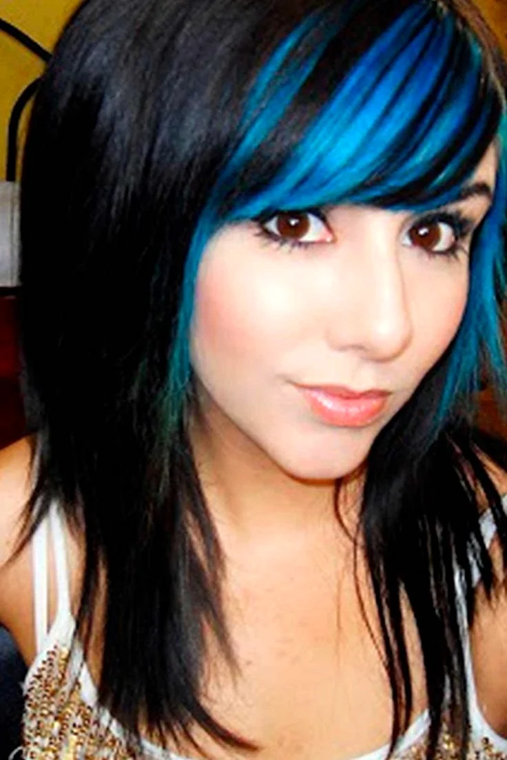 Blue hair Bangs