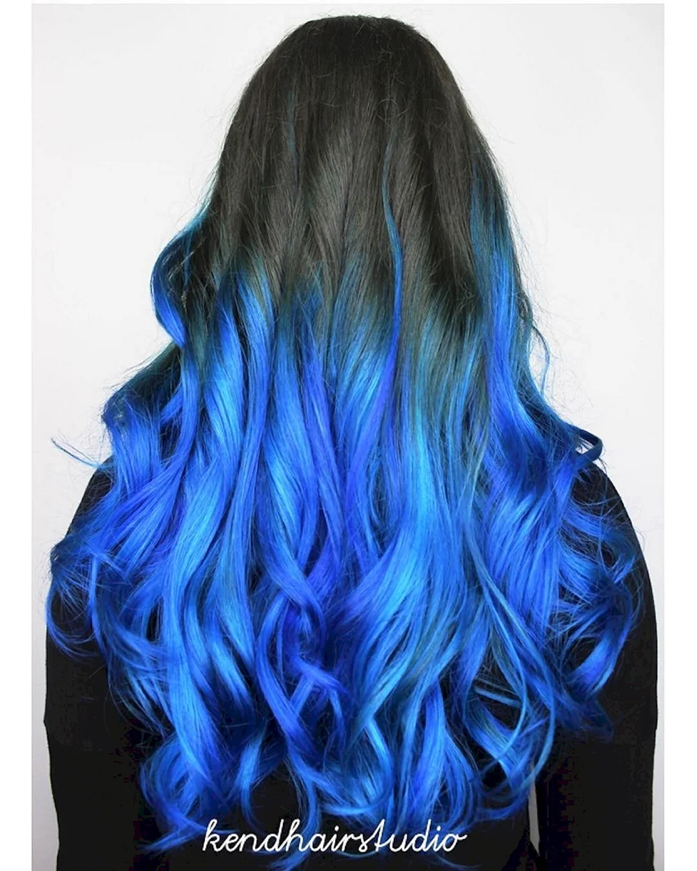 Blue Ombre hair Color