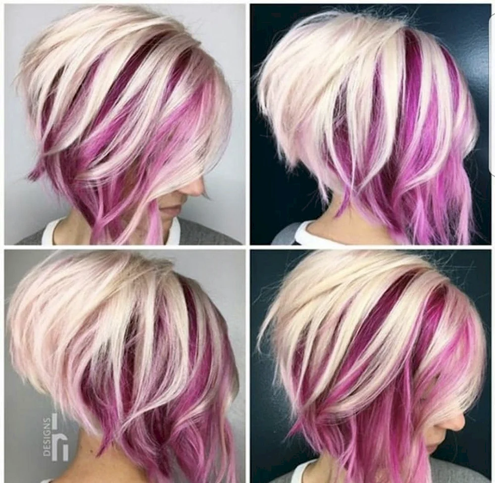 Bob hair Cut Pink