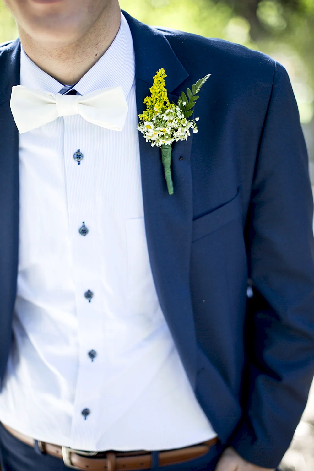 Boutonniere in White Suit