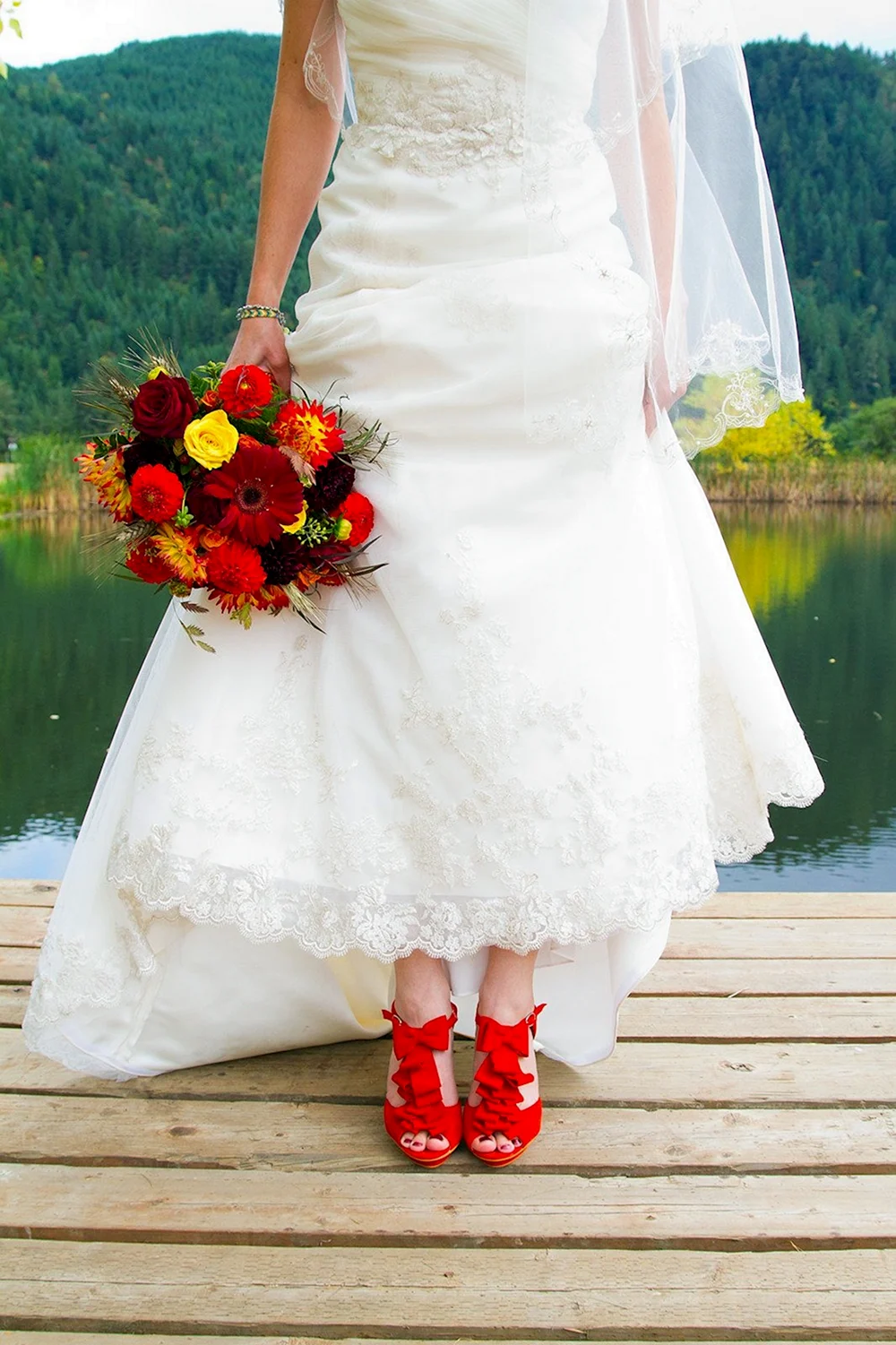Bride wearing Shoes