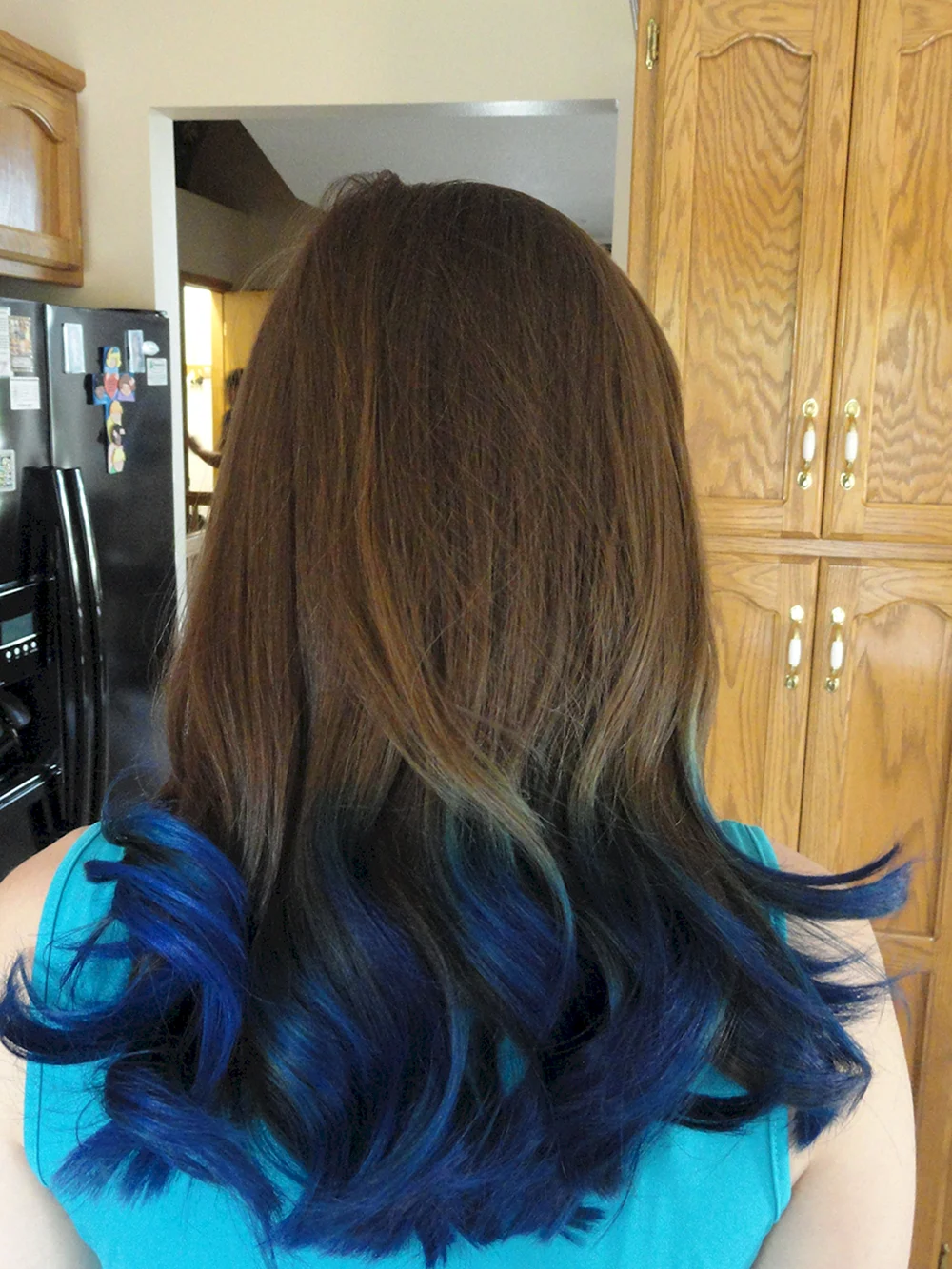 Brown and Blue Dye