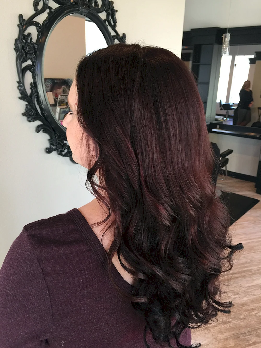 Brown Light Burgundy hair Color