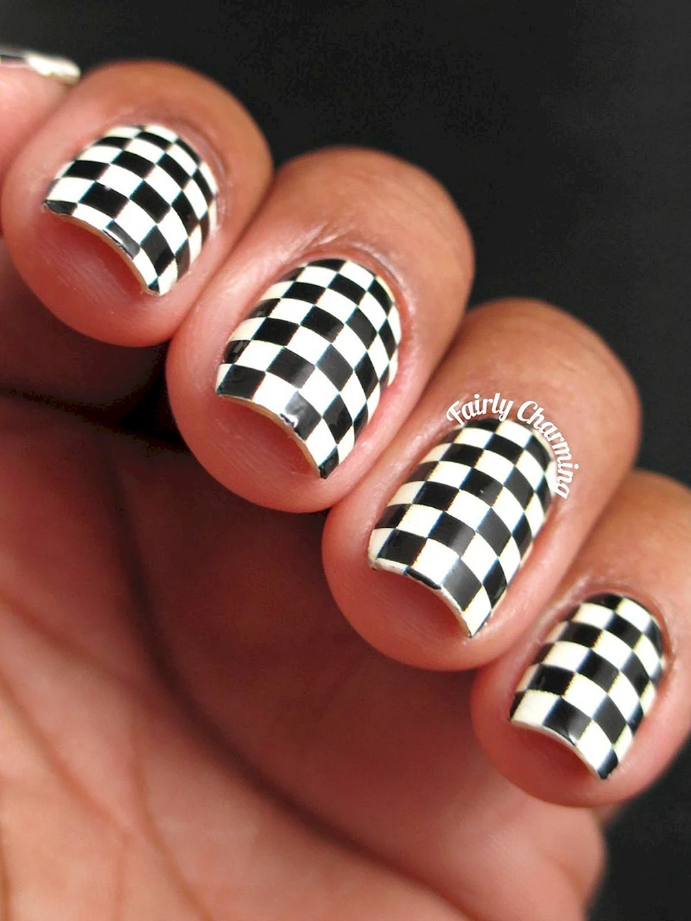Checkered Nail Design