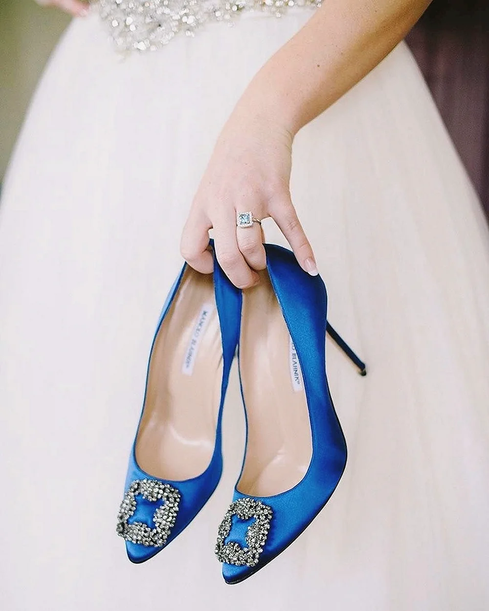 Classic Blue Bridal Shoes