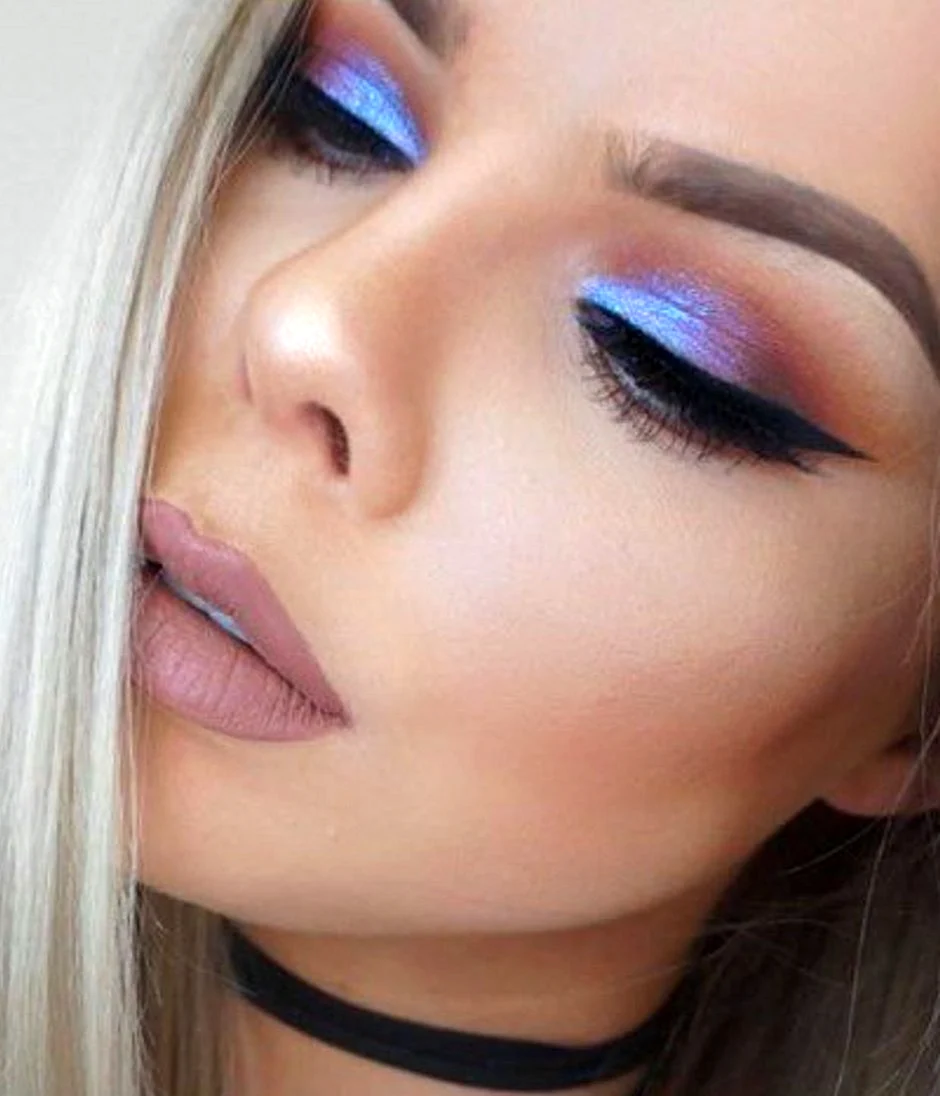 Colorful Blue Purple Makeup
