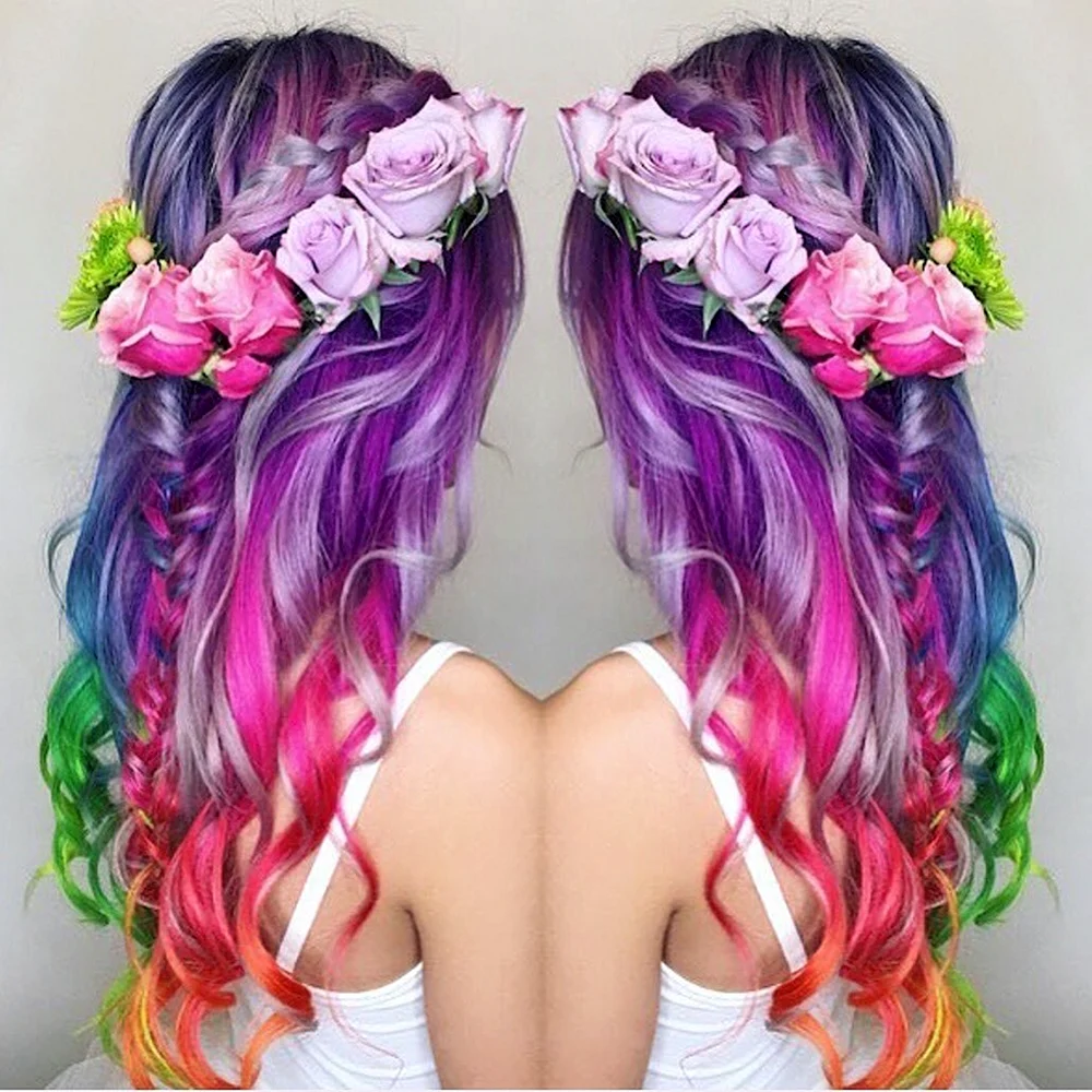 Colorful hair Style