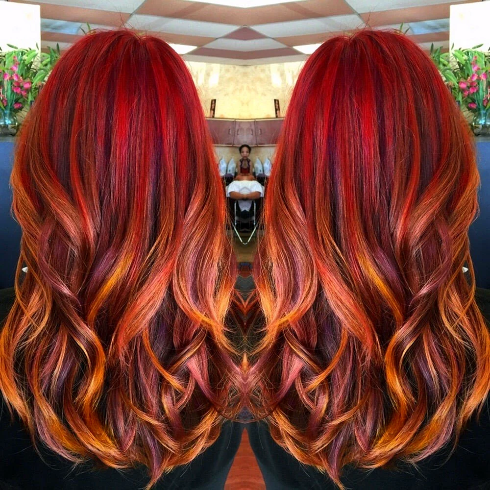 Copper colored hair