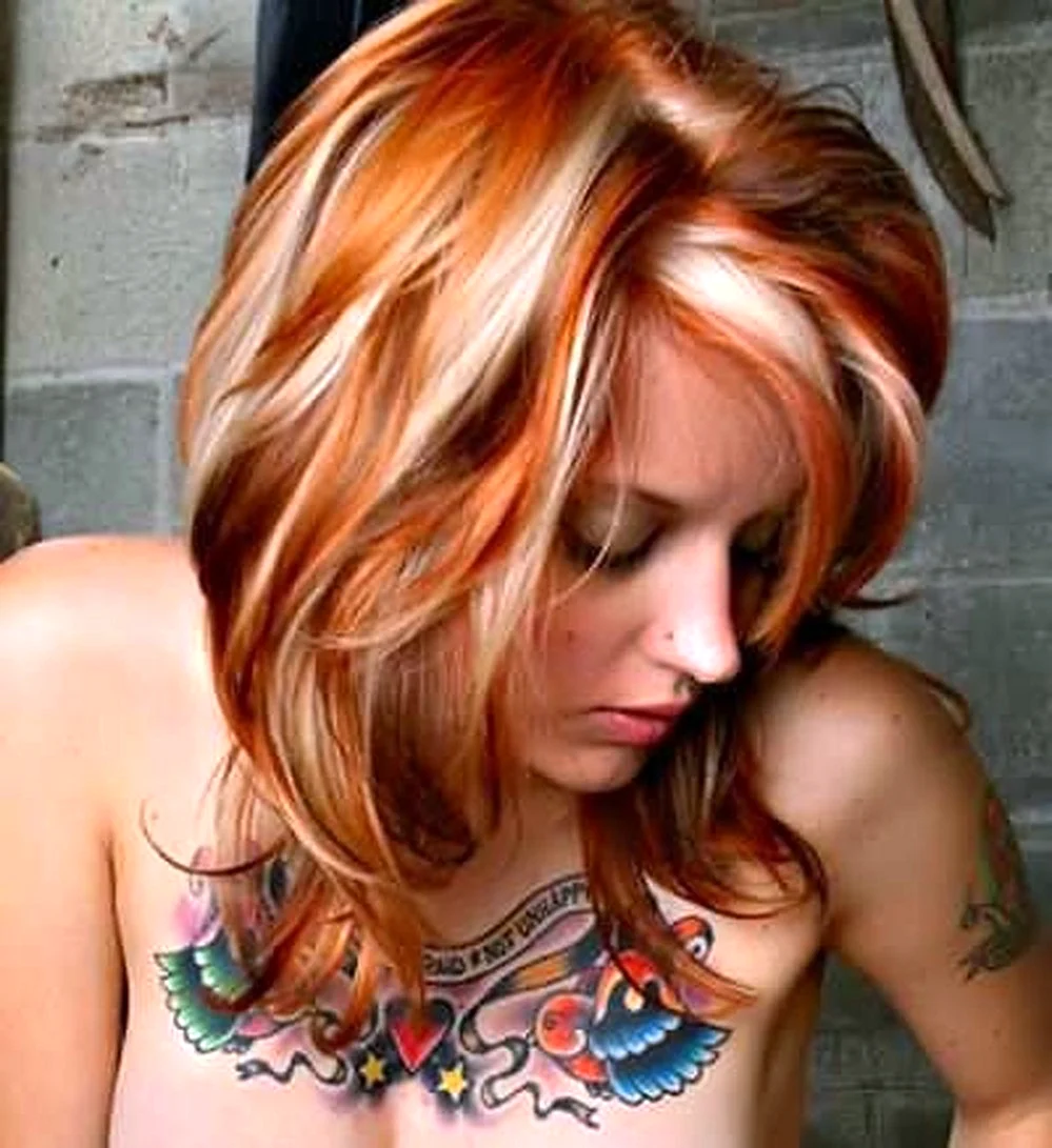 Copper hair blonde Highlights