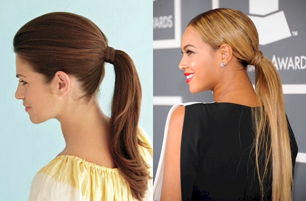 Crossover Low ponytail Hairstyle