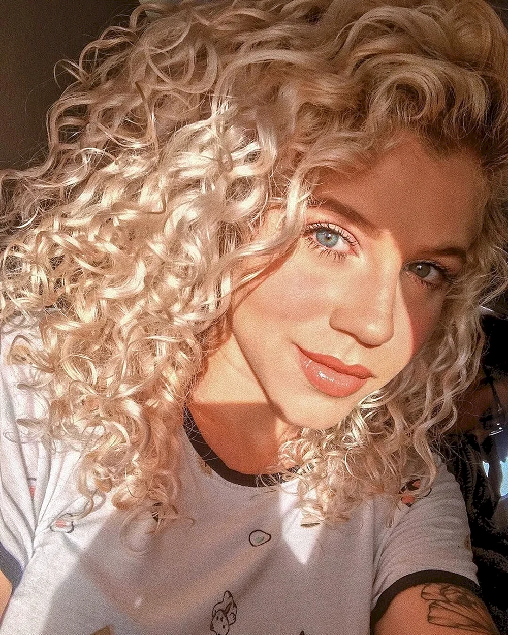 Curly blonde