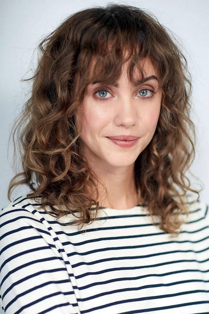 Curly hair with Bangs