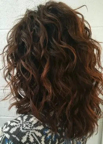Dark Brown curly hair