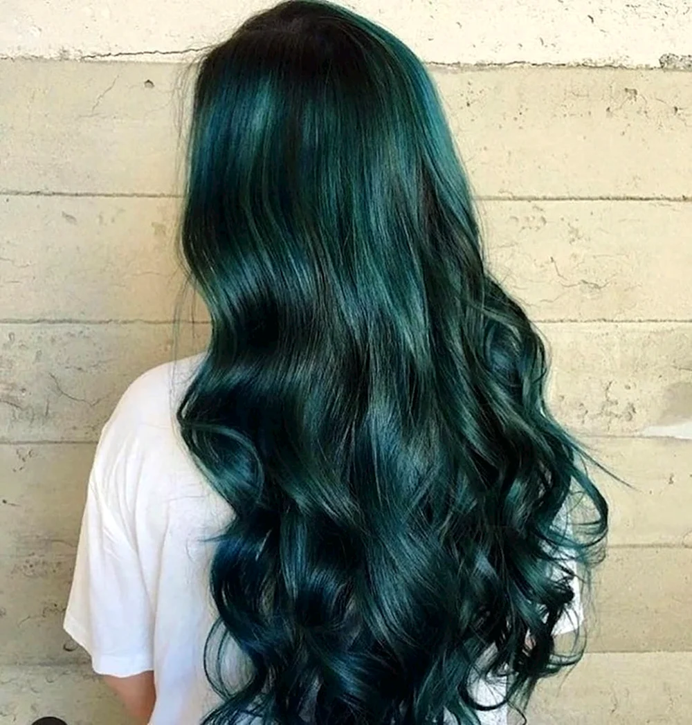 Dark Green hair Color