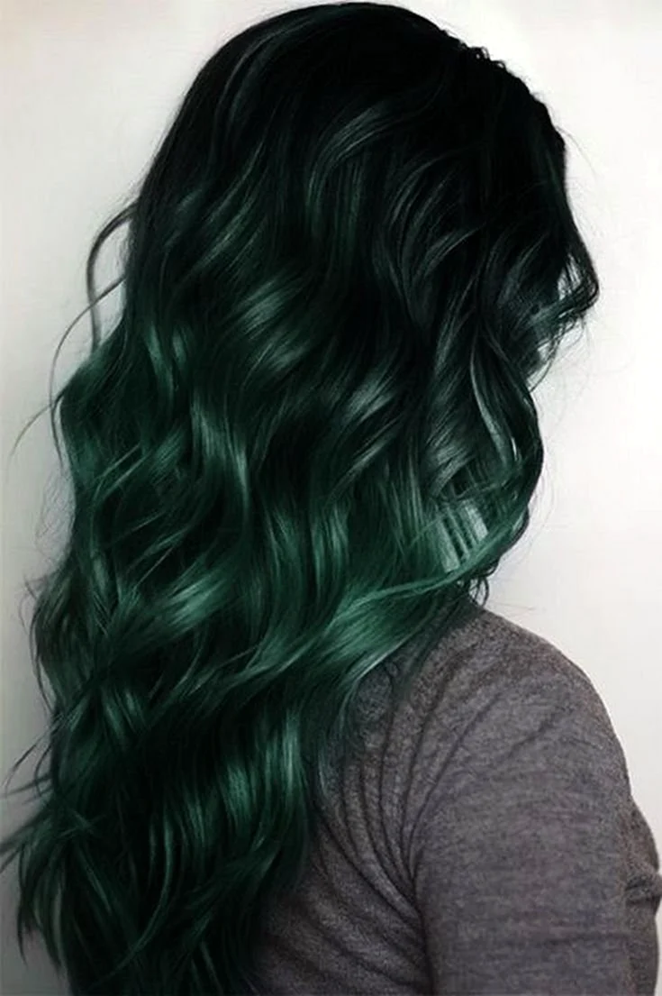 Dark Green hair Color