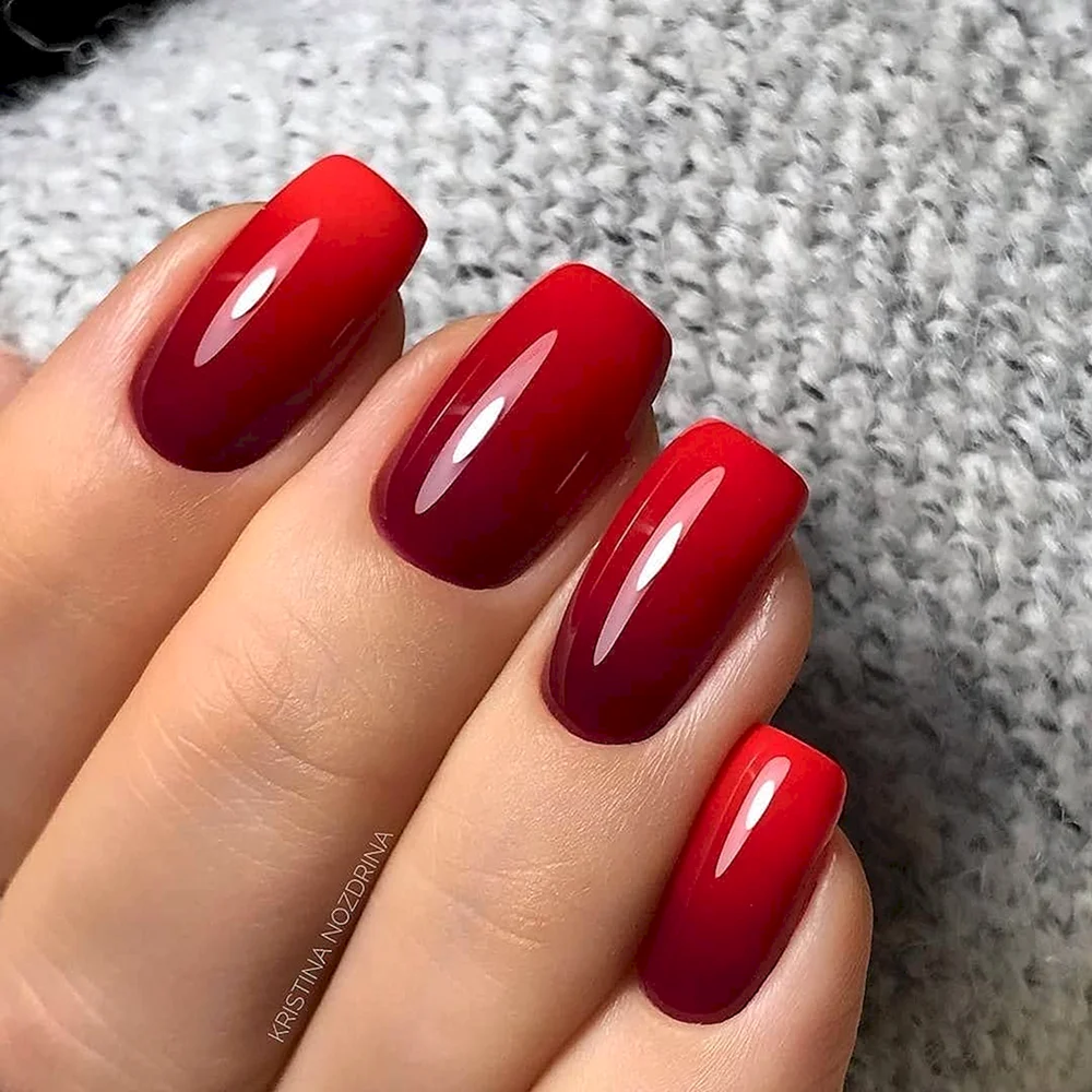 Dark Red Manicure