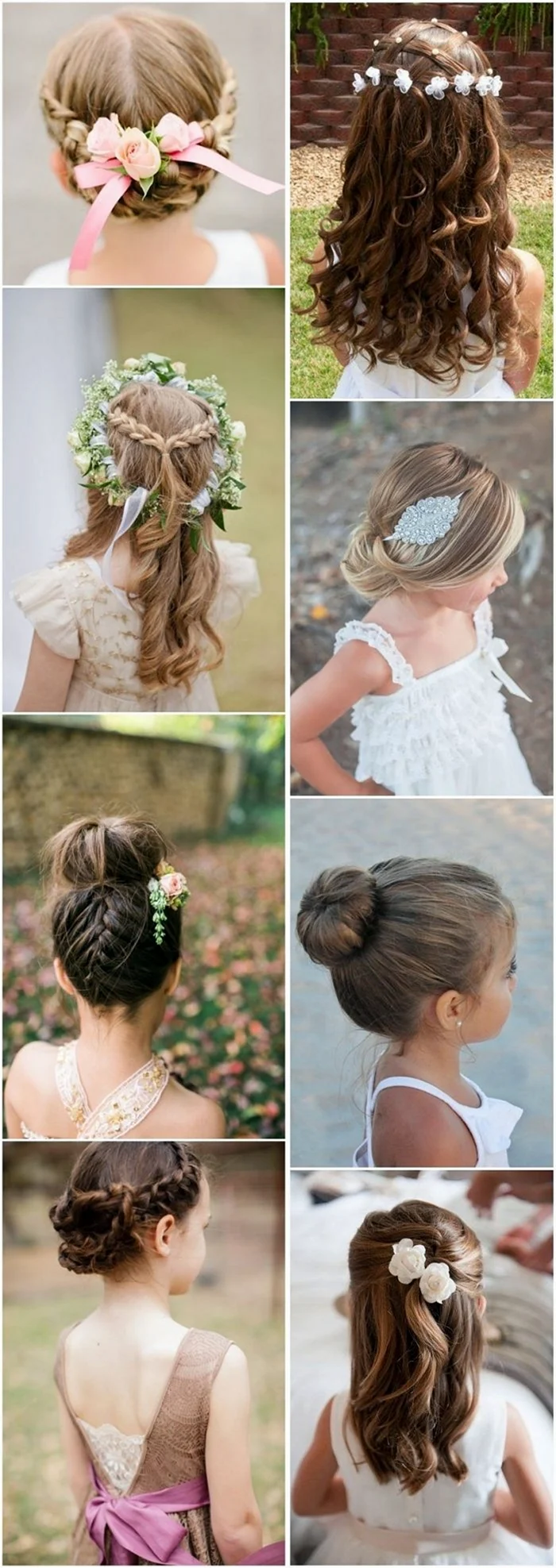 Детские причёски на длинные волосы на свадьбу
