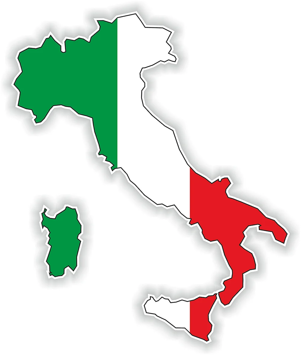Флаг Италии сапог
