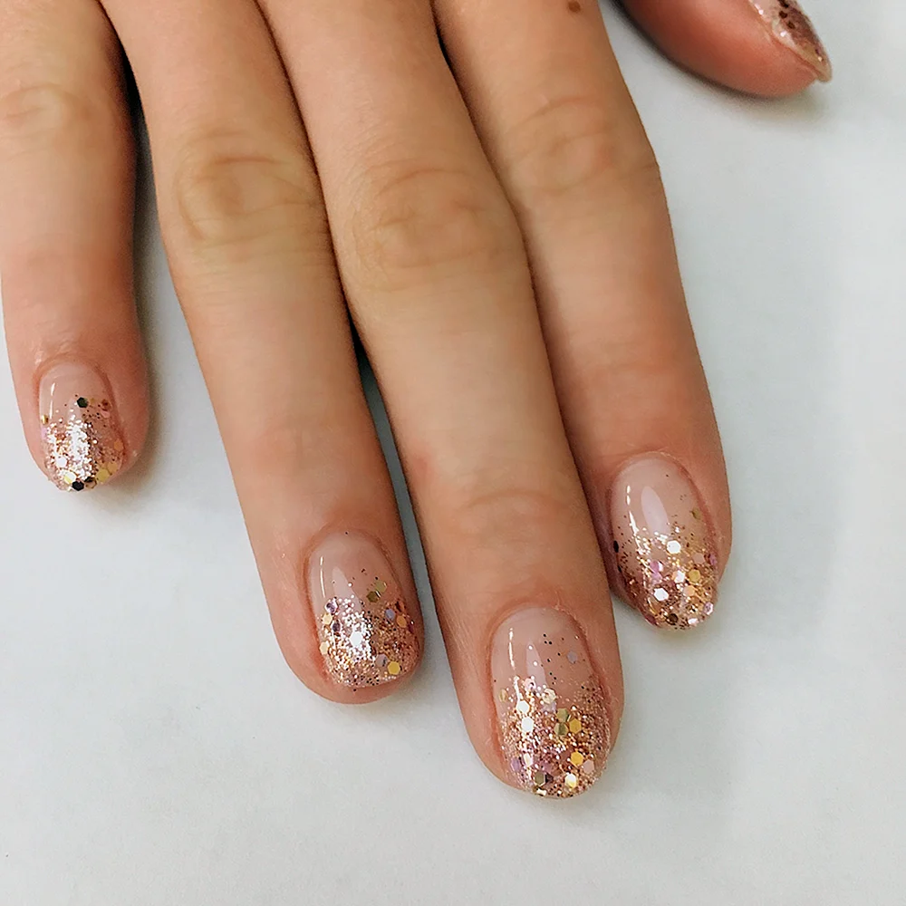 Gold Marble line nail3