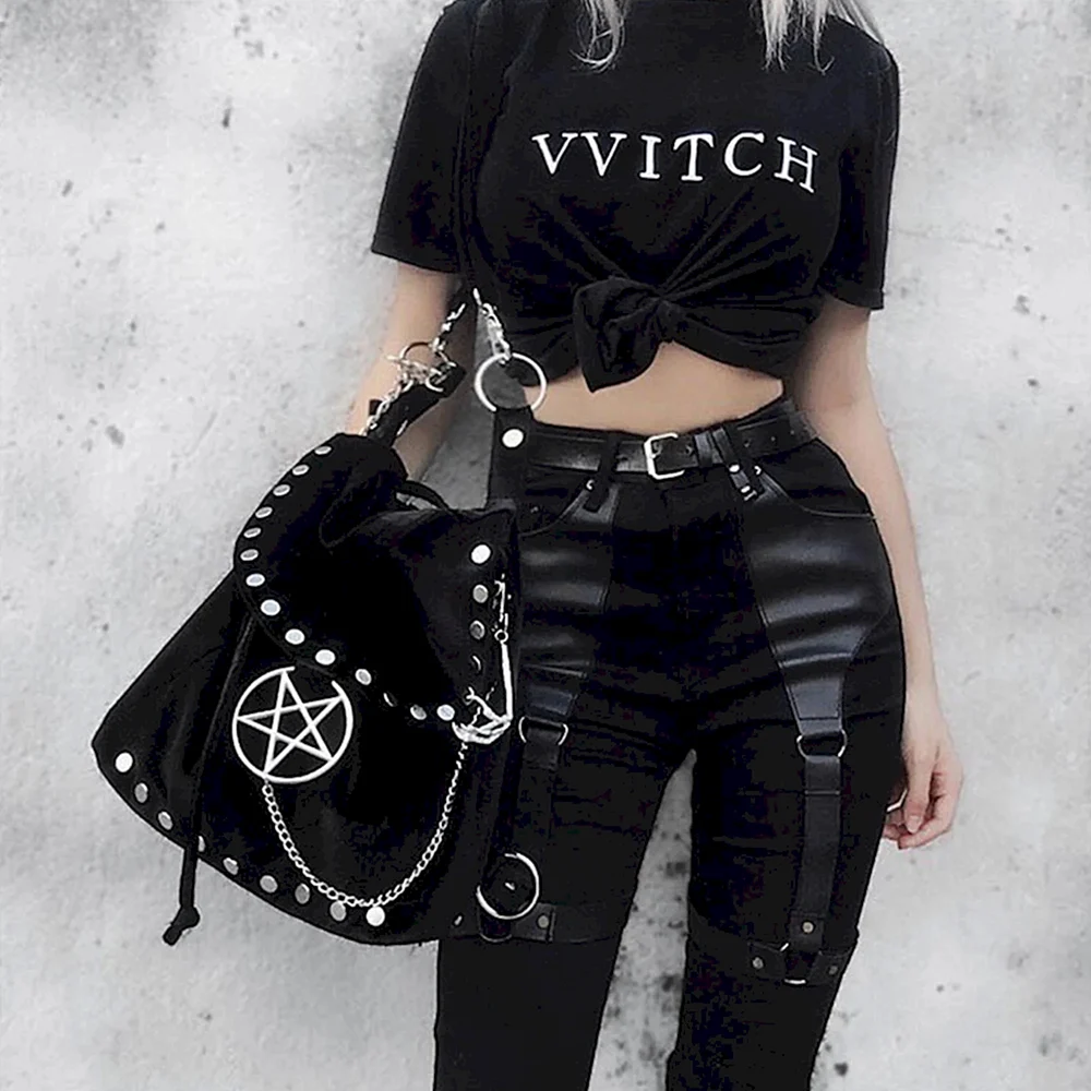 Goth outfit Грандж 2019 корейский