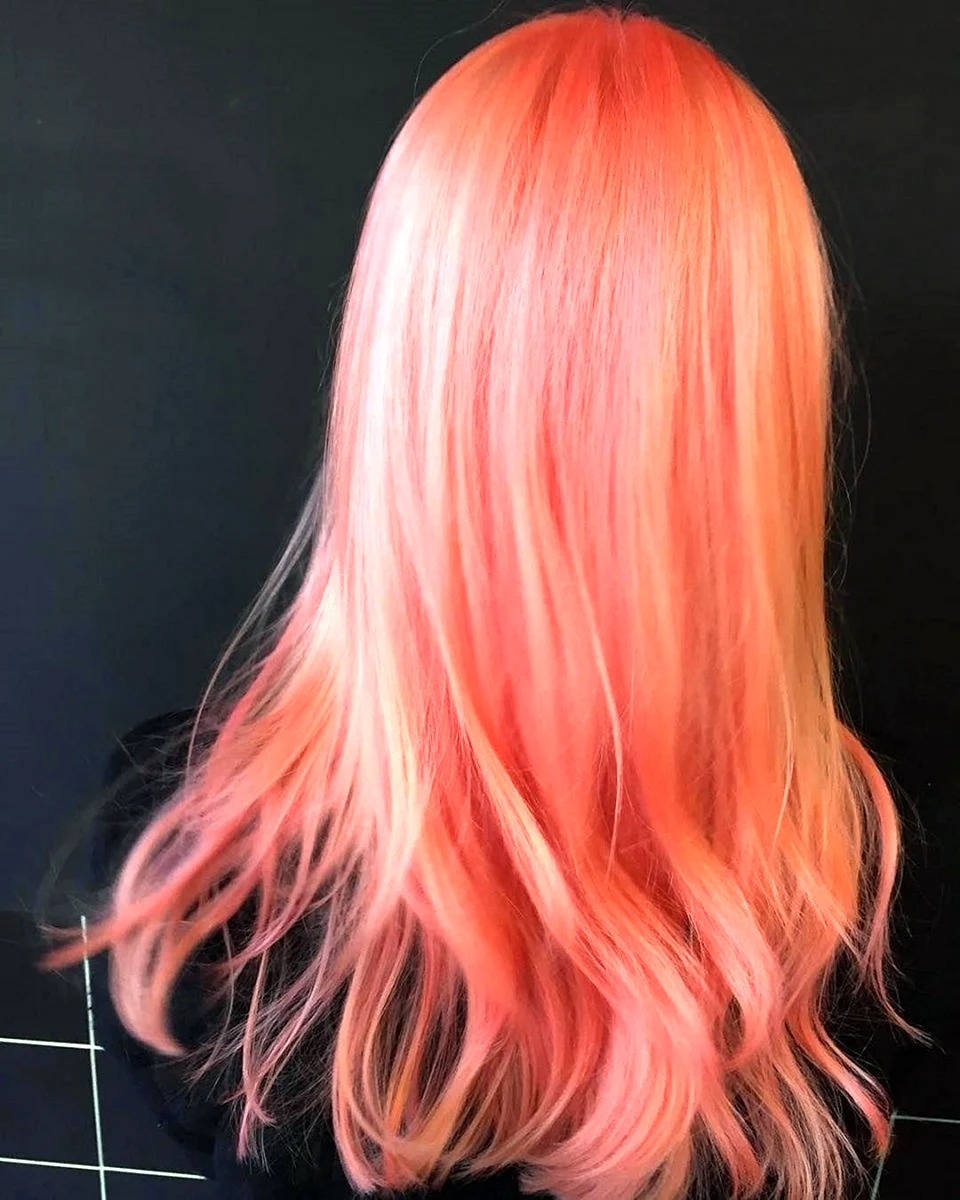 Grapefruit Pastel hair Color