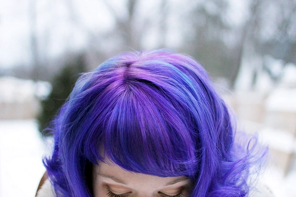 Green and Purple hair