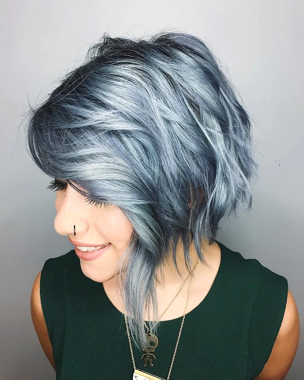 Grey Blue hair