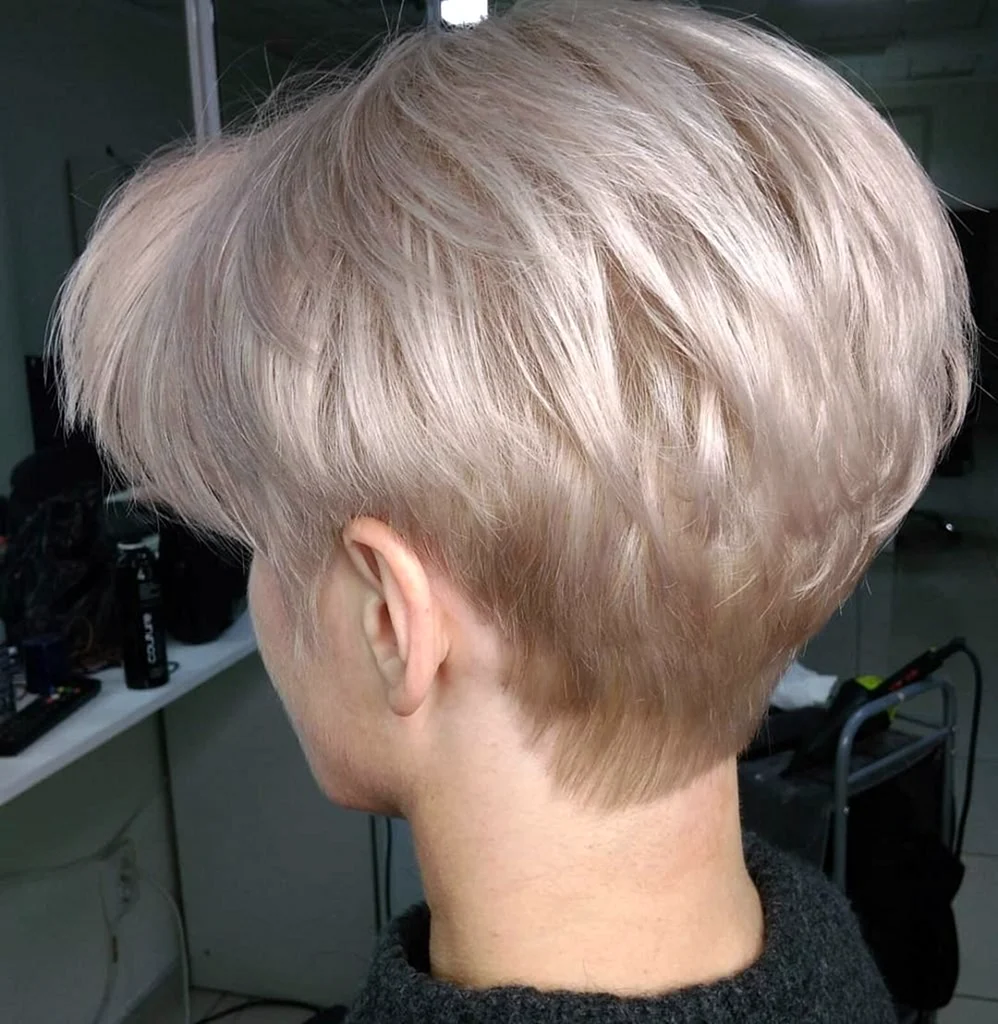 Grey Metallic short hairdo
