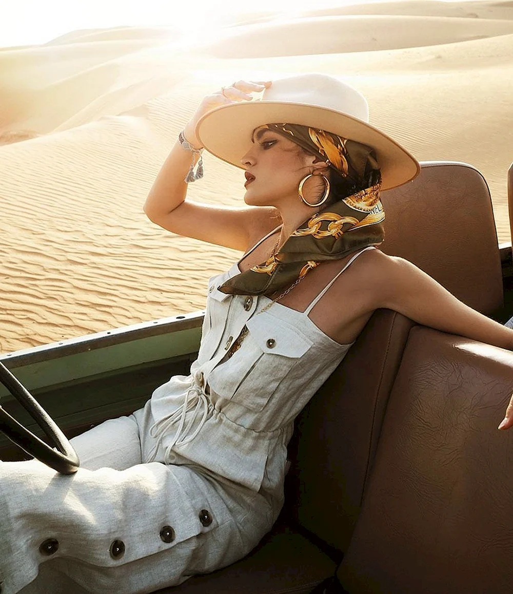 High Fashion Photography hat in Desert