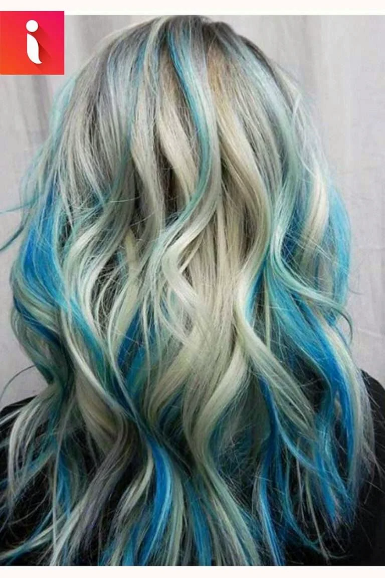 Highlight Blue hair Color