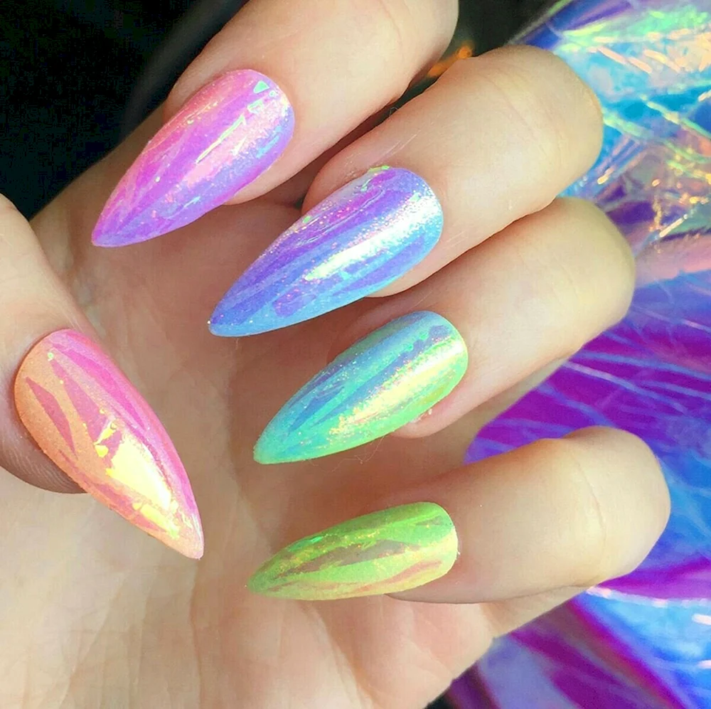 Holographic Rainbow Nail