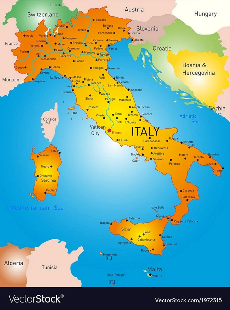 Италия на карте картинки