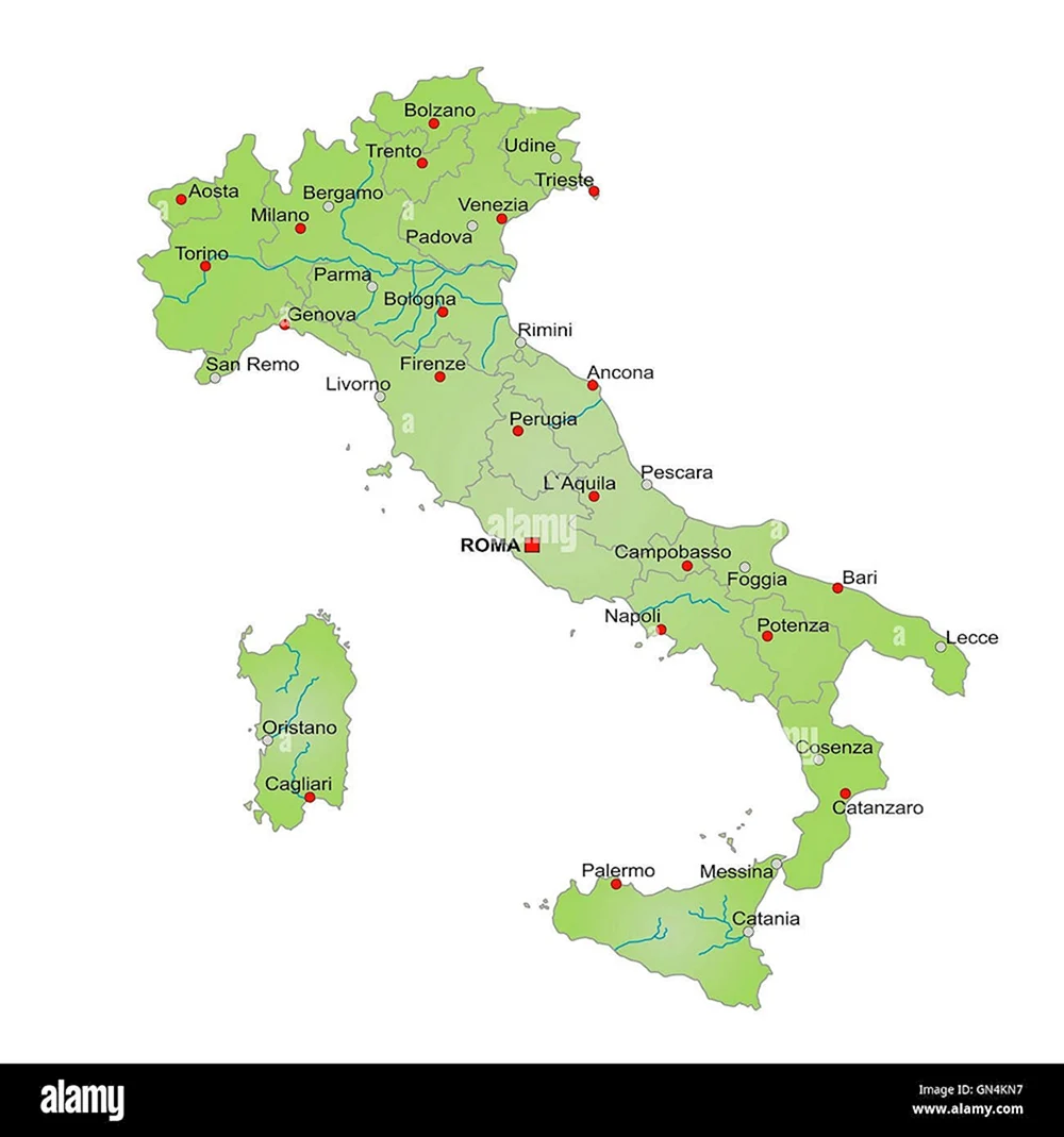 Италия на карте сапог