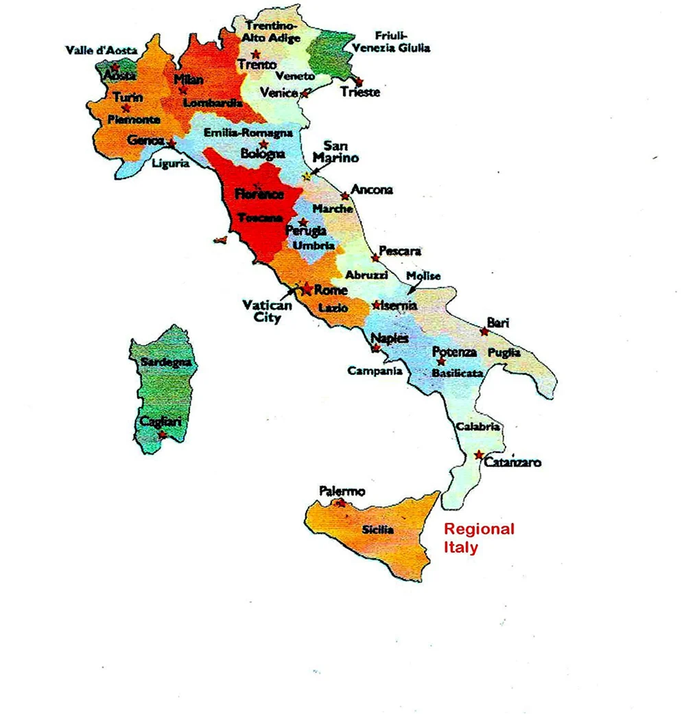 Италия на карте сапог