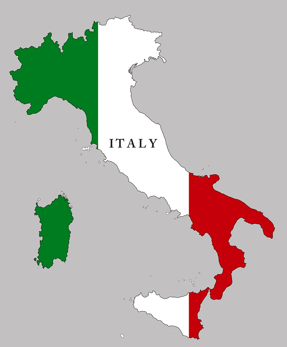 Италия сапожок на карте
