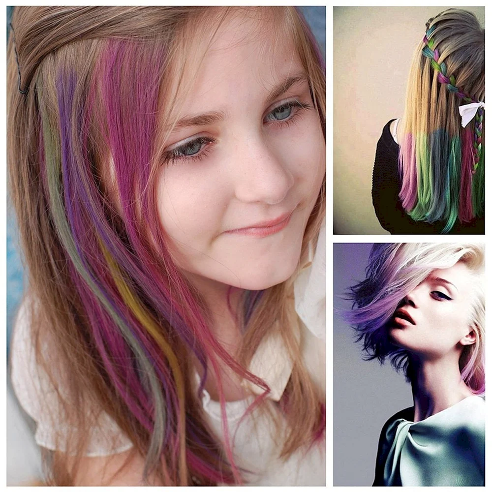 Kids with colored hair